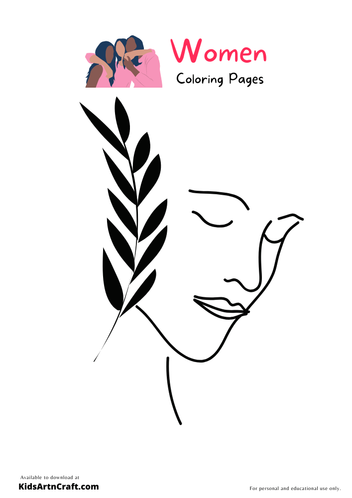 Beautiful Women Coloring Pages For Kids – Free Printables