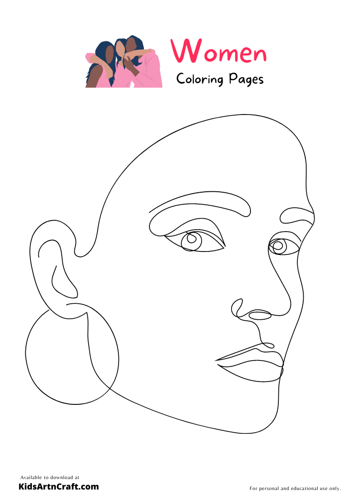 Women Ornament Coloring Pages For Kids – Free Printables