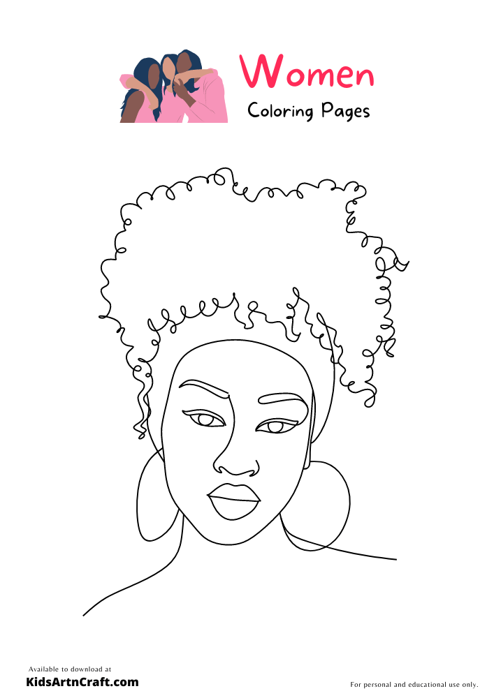 African Women Look Coloring Pages For Kids – Free Printables