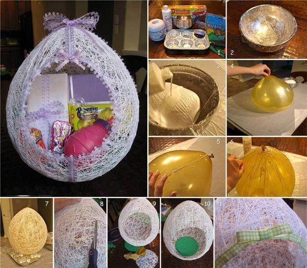 Wonderful DIY Easter Egg String For Preschoolers DIY Crafts Using Balloon For Kids 