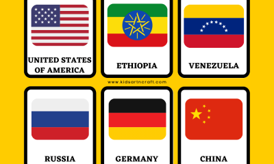 World Flags Flashcards For Preschoolers Featured Image