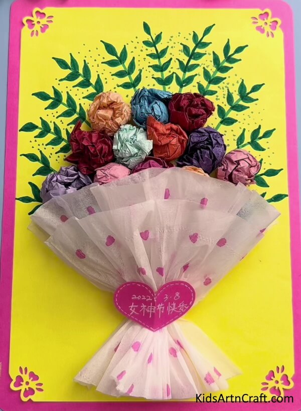 3D Flower Bouquet Craft Creative & Simple Paper Crafts to Make With Kids on Holidays