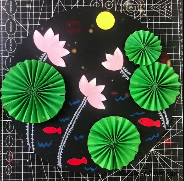 3D Lotus Flower in Pond Art & Craft