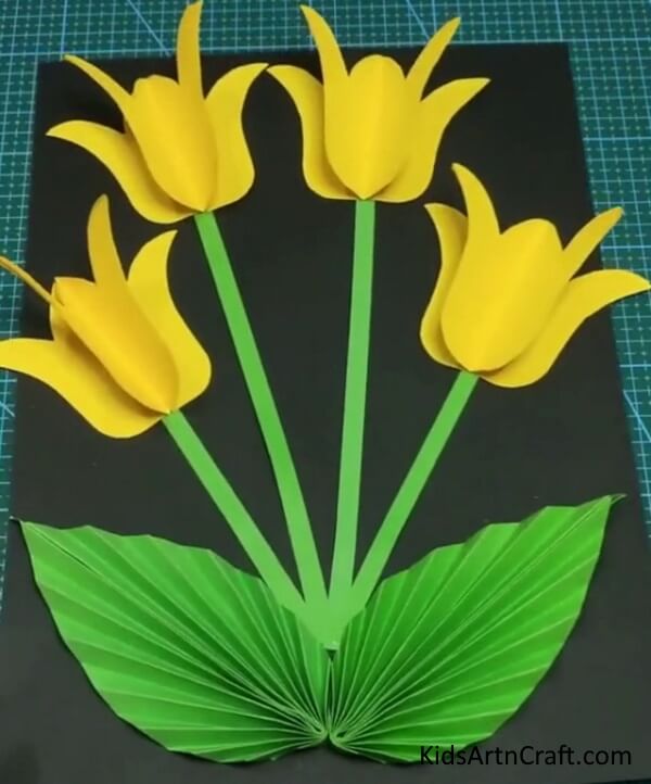 3D Paper Tulip Flower Art & Craft Easy To Make Paper Art & Craft Ideas To Make At Home 