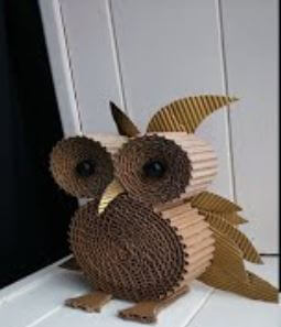  3D Owl Craft Out Of Cardboard