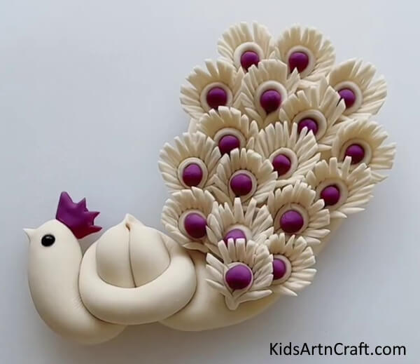 Beautiful Peacock Art & Craft Using Dough