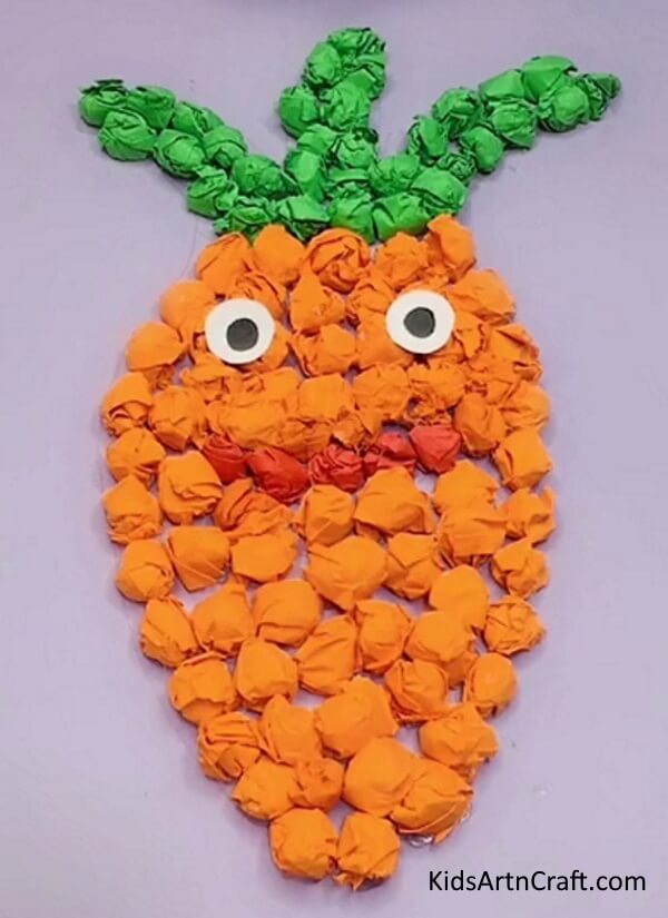 Carrot Crumbled Paper Craft Idea To Celebrate Easter 