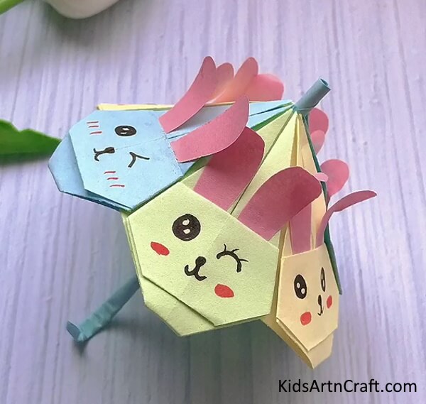 Cute Bunny Umbrella Origami Craft Cute & Easy Crafts to Make Out of Paper 