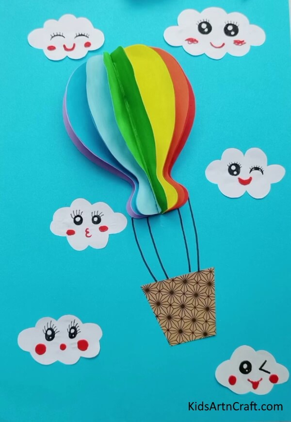 Fun to Make Hot Air Balloon Paper Craft Creative & Simple Paper Crafts to Make With Kids on Holidays