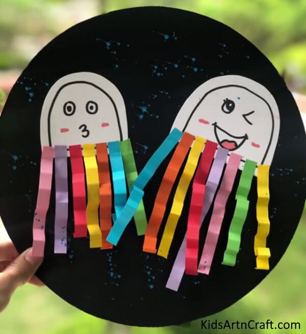 Jellyfish Paper Craft For Kids Cute & Easy Art & Craft Spring Project