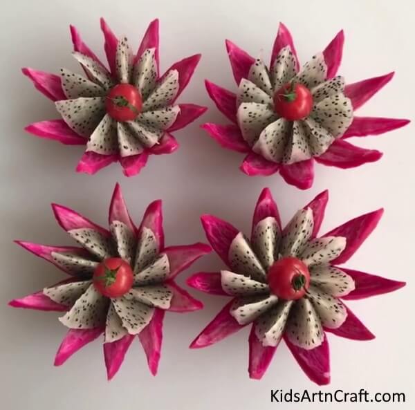 Learn to Make Flower with Dragonfruit