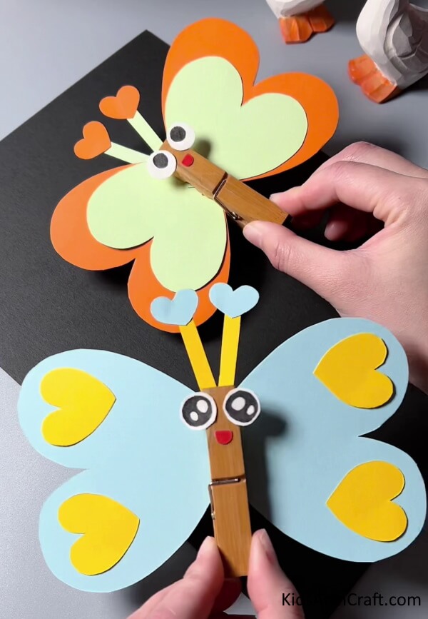 Paper Butterfly Art & Craft Using Wood 