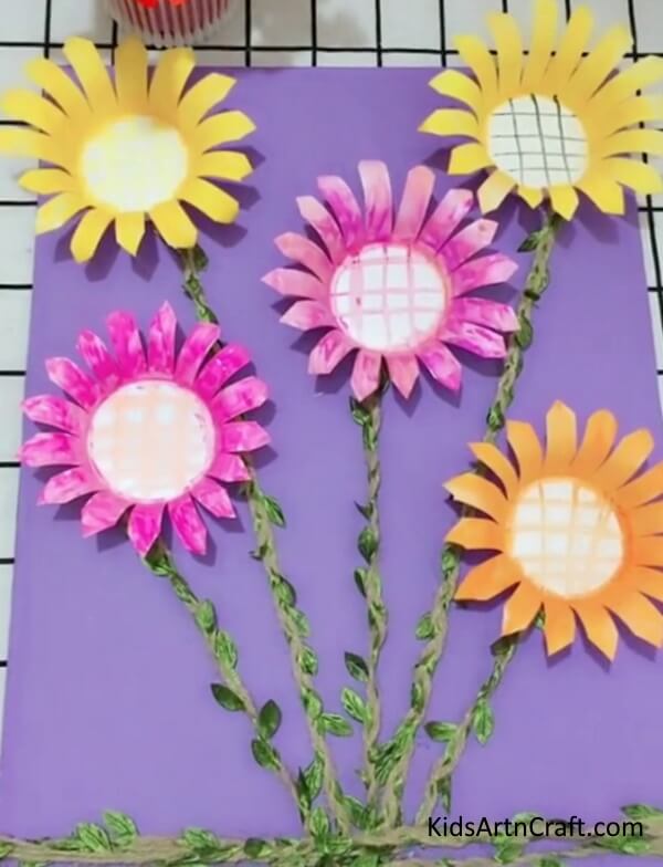 Paper Cup Sunflower Art & Craft 