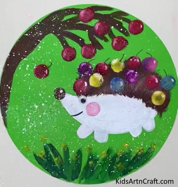 Paper Hedgehog & Cherry Art & Craft  