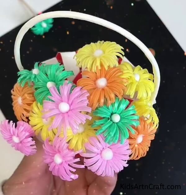 Recycled Flower Craft For Kindergarten Kids 