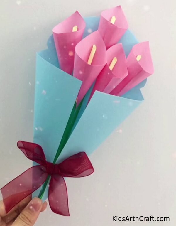 Rose Bouquet Paper Craft Cute & Easy Art & Craft Spring Project