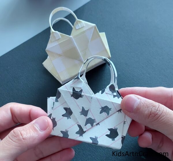 Simple Origami Paper Handbag Art & Craft 