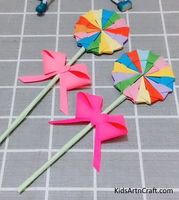 Stick Pin Wheel Paper Craft 