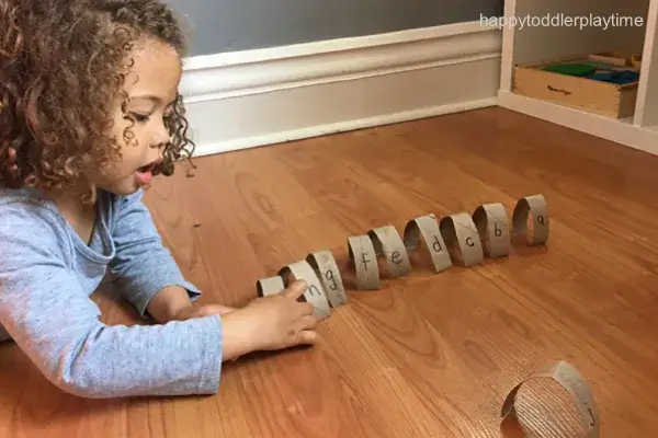 Abc Tunnel Craft Idea Using Toilet Paper Roll For Toddlers