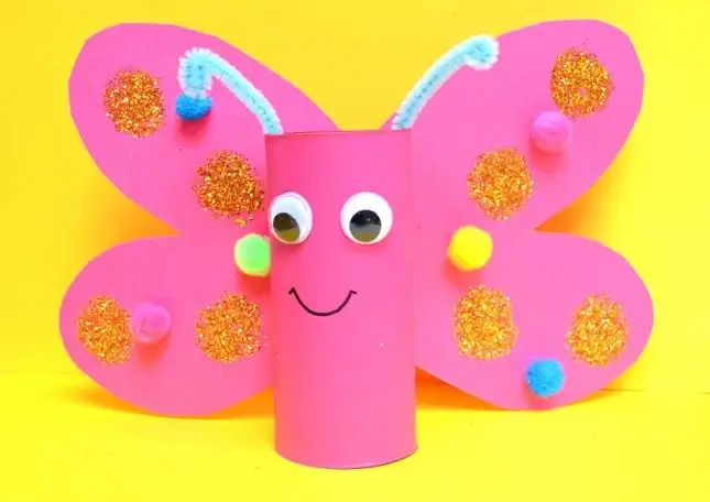Adorable Butterfly Craft Using Toilet Paper Roll