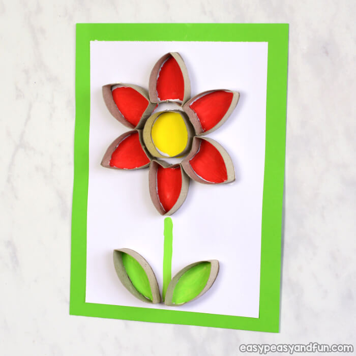 Adorable Flower Craft With Toilet Paper Roll