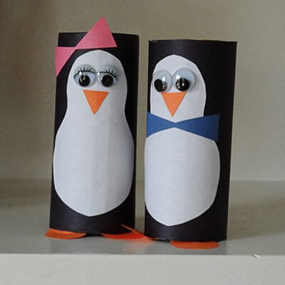 Adorable Penguin Craft By Cardboard For 3-year-old