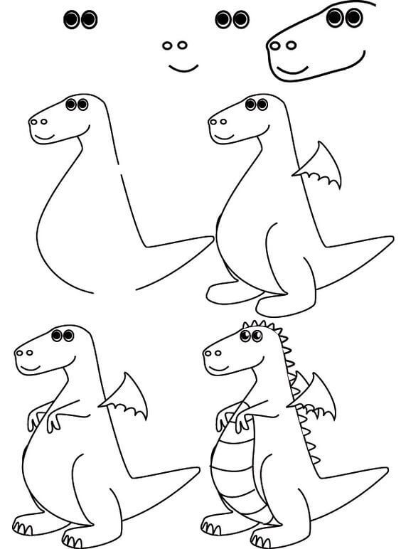 Animal Drawing Idea Step By Step