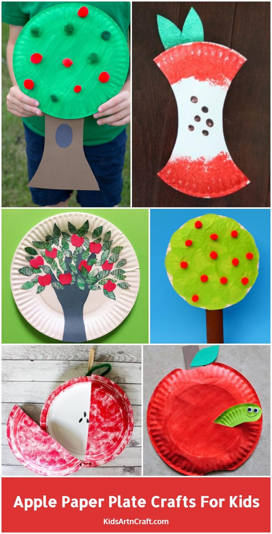 Apple Paper Plate Crafts for Kids - Kids Art & Craft