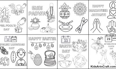 April Coloring Pages For Kids – Free Printables