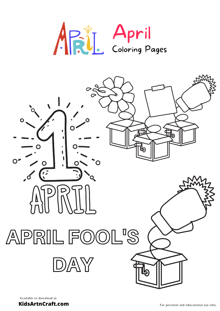 April Fool's Day Coloring Pages For Kids – Free Printables