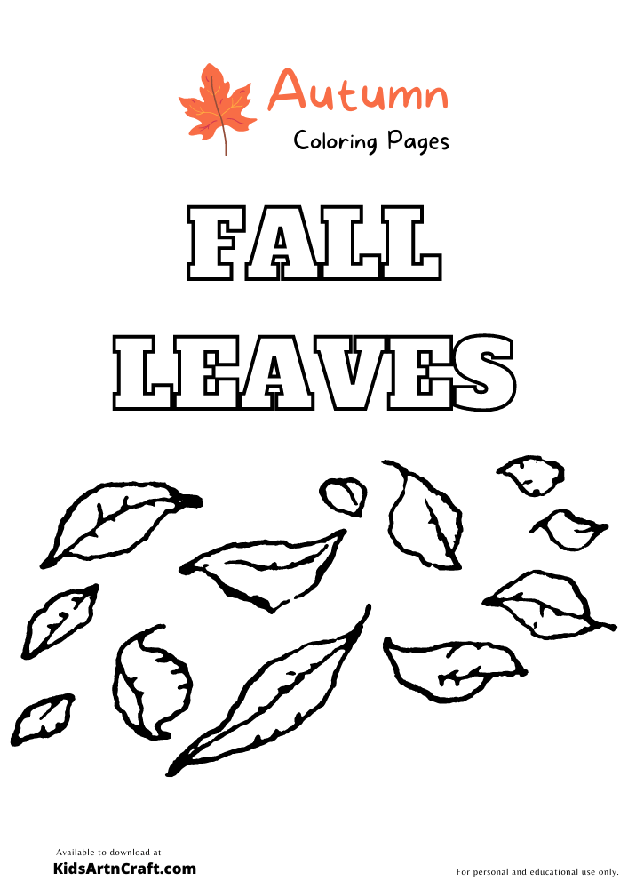 Autumn Coloring Pages For Kids – Free Printables