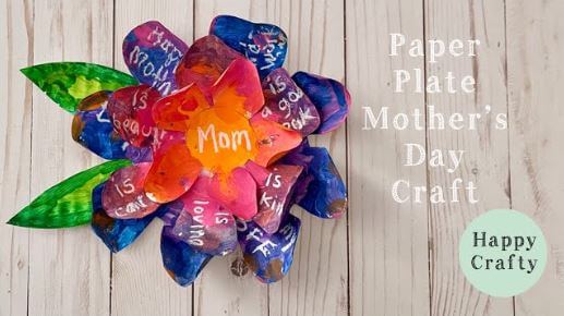 Awesome Mother's Day Paper Plate Craft Idea For Kids