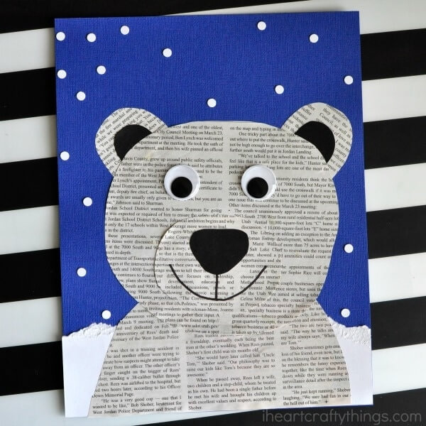 Bear Craft With Newspaper