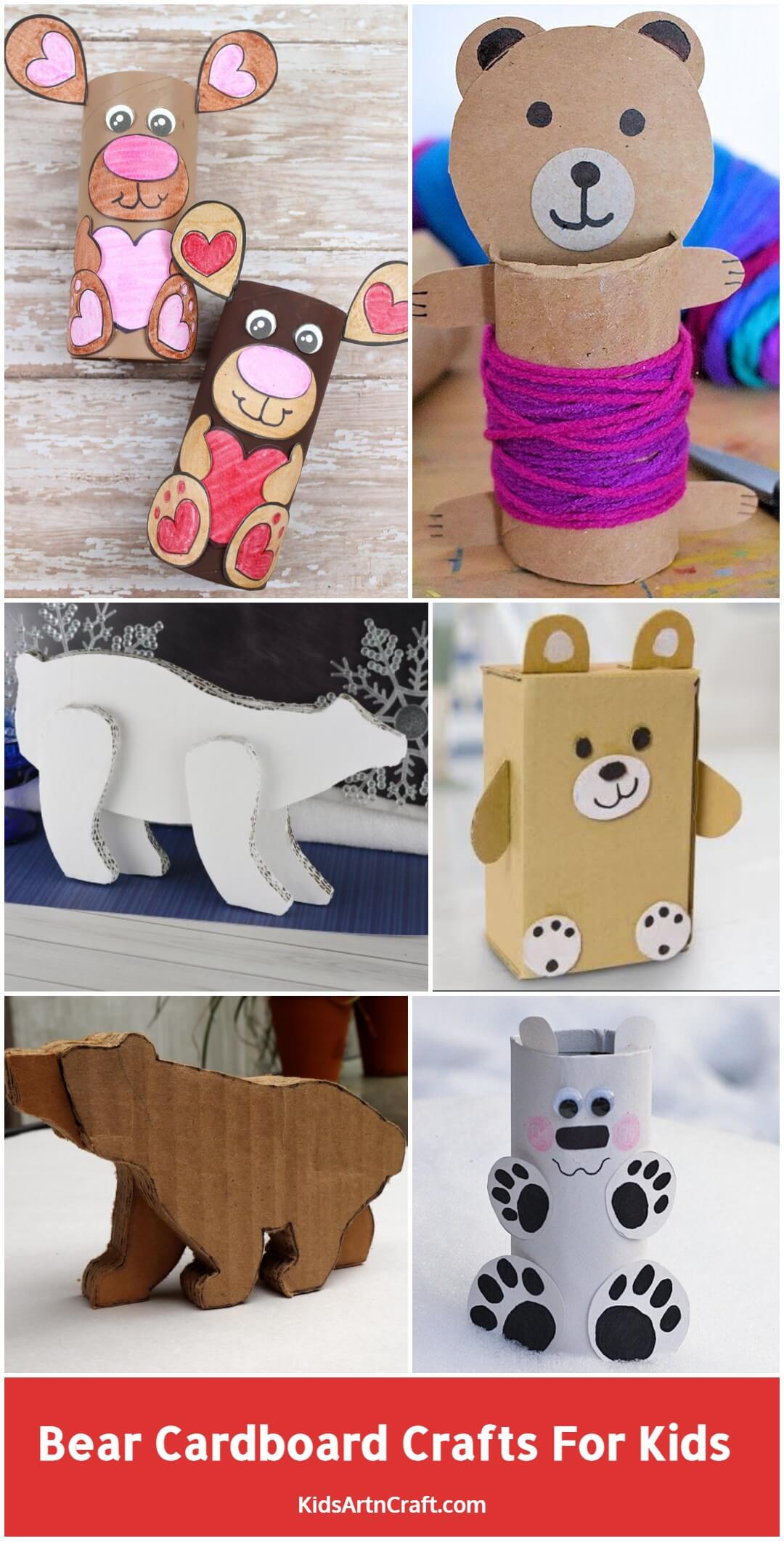 Bear Cardboard Crafts for Kids