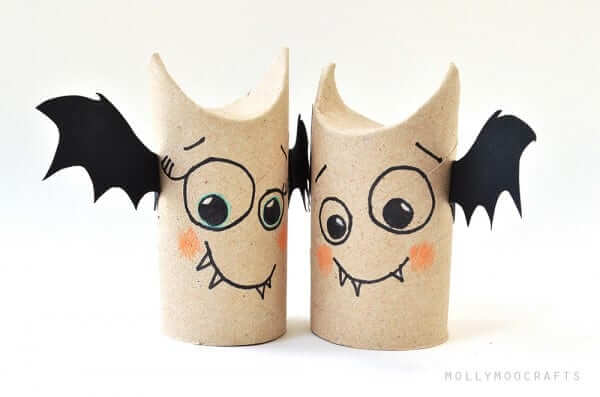 Beautiful Bat Buddies Craft Using Cardboard For Kids