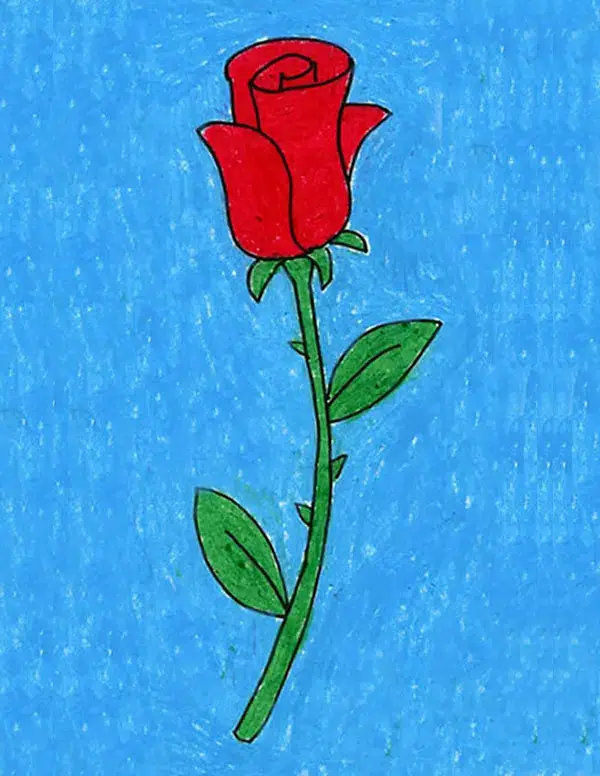 Beautiful Rose Drawing & Painting Ideas For Kids