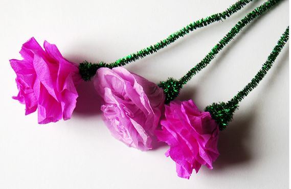 Beautiful Roses Craft Out Of Crepe Paper
