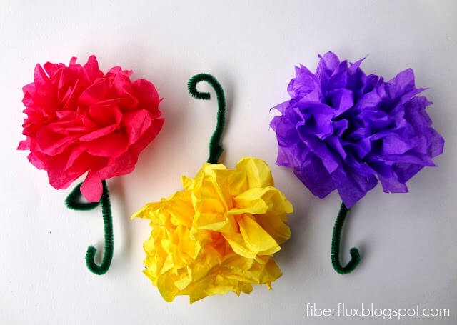 Beautiful Tissue Paper Flower Craft Project