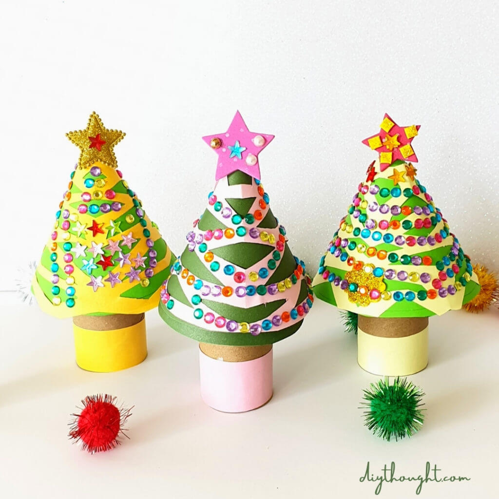 Handmade Christmas Tree Craft Ideas Using Toilet Paper Rolls