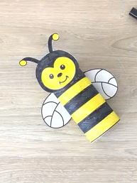 Bee Craft Template Using Toilet Paper Roll For Kids
