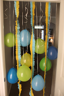 Birthday Doorway Streamers Decoration Craft Idea With Crepe Paper & Balloons