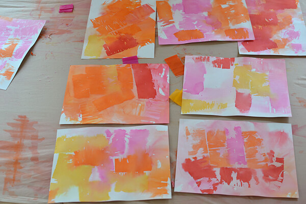 Bleeding Crepe Paper Painting Art Project