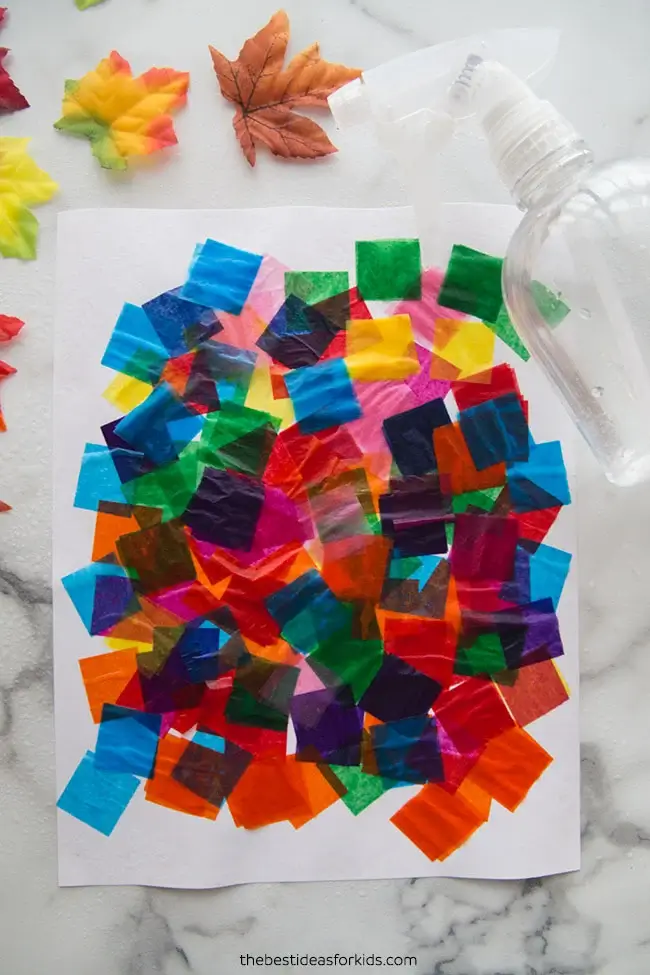 Bleeding Tissue Paper Painting Art Ideas For Kids