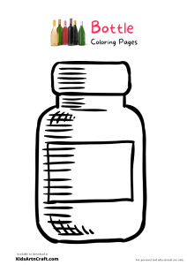 Bottle Coloring Pages For Kids - Free Printable - Kids Art & Craft