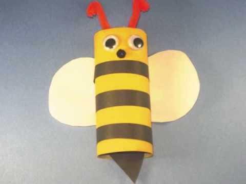 Bumble Bee Craft Idea With Toilet Paper Tube