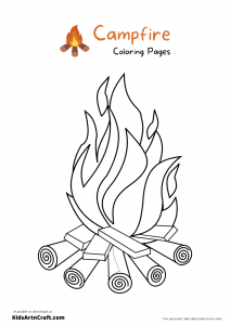 Campfire Coloring Pages For Kids – Free Printables - Kids Art &amp; Craft