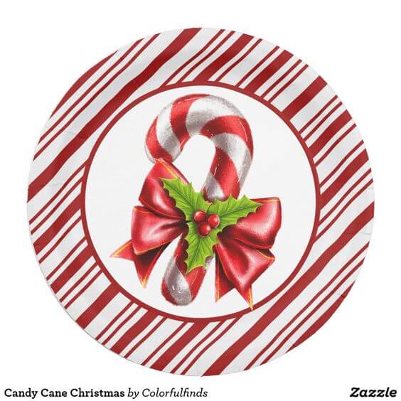 Candy Cane Day Decoration Idea Using Paper Plates For Kids