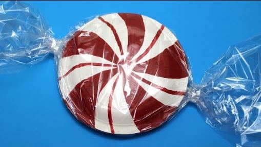 Candy Cane Day Decoration Paper Plate Craft Idea For Christmas