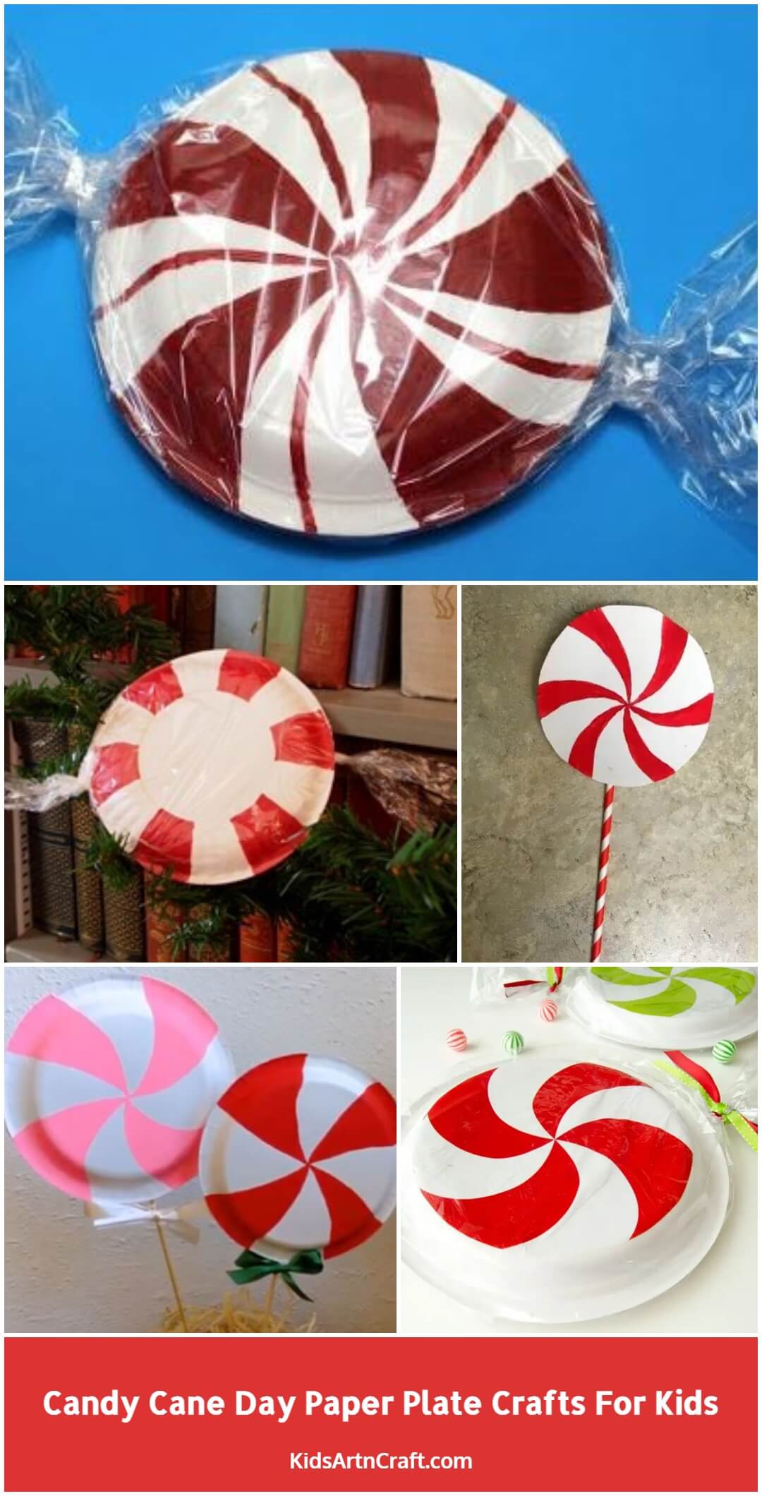 Candy Cane Day Paper Plate Crafts For Kids