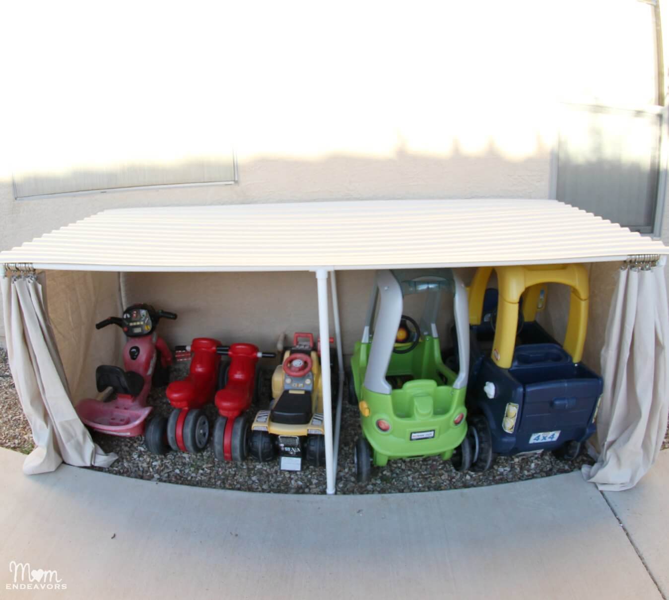 Car Parking Outdoor Storage Craft Idea For Toy